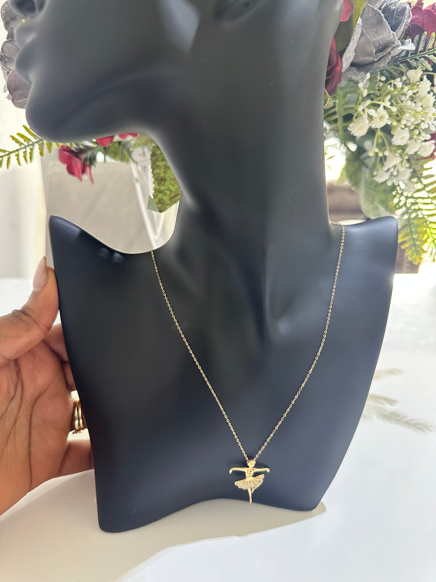 Ballerina Pendant with Necklace