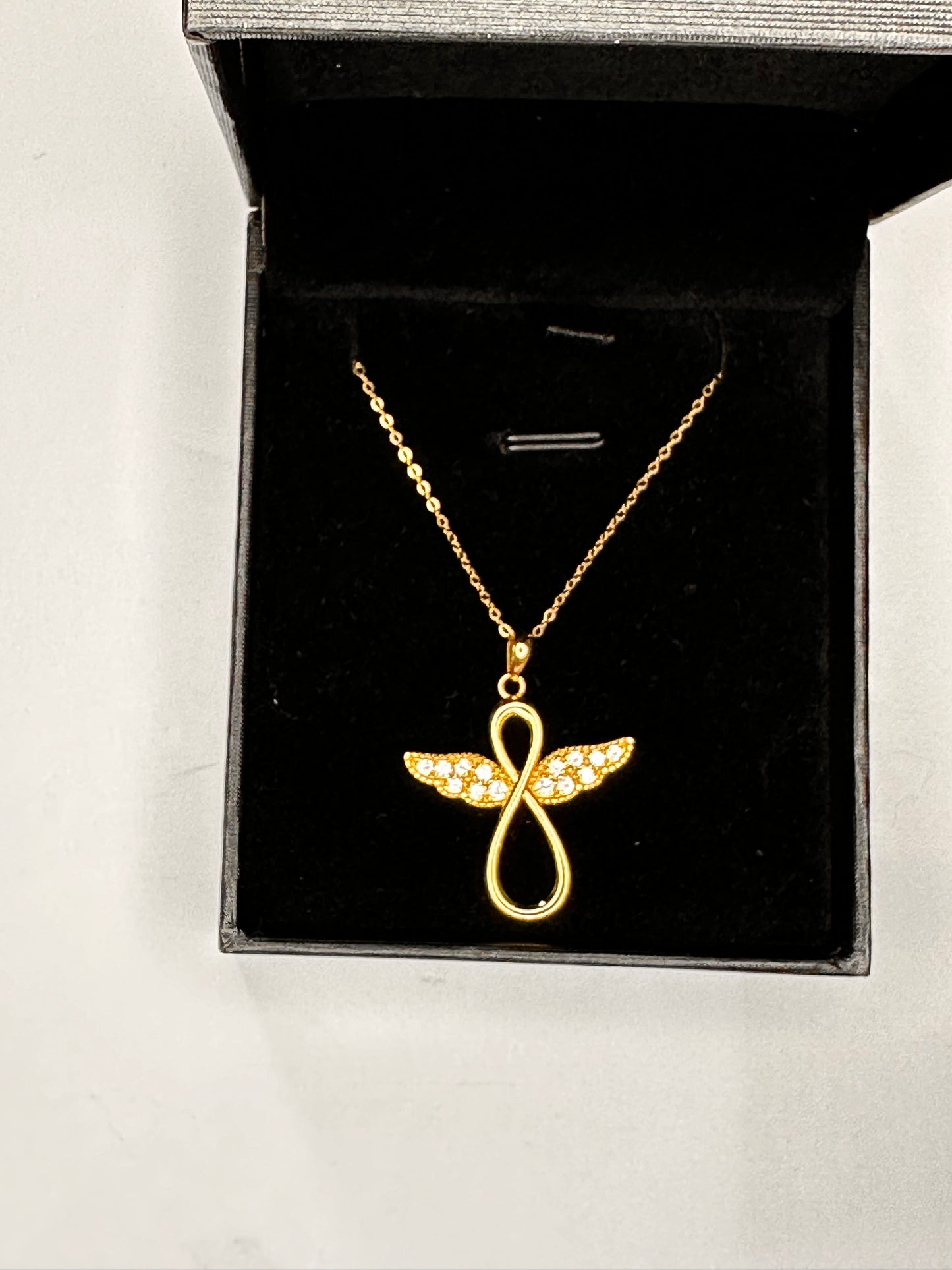 Infinity Butterfly 18k Gold Necklace