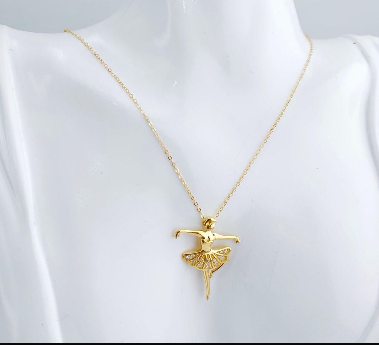 Ballerina Pendant with Necklace